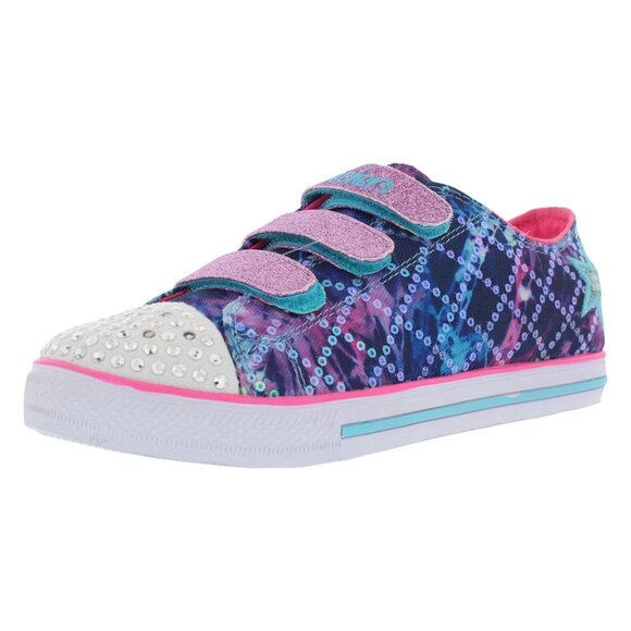 NEW Skechers Kids Twinkle Toes Chit Chat Dazzle Days Light Up Studded Sneakers - Picture 4 of 4